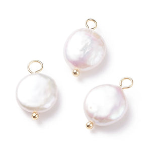 10pcs Natural Keshi Pearl Pendants for DIY Jewelry Making