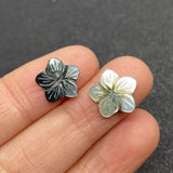 10pcs Natural Shell Beads Flower Shaped Charm Beads