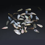 10pcs Natural Shell Pendant Leaf-shaped Shell Loose Beads 9x22mm
