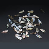 10pcs Natural Shell Pendant Leaf-shaped Shell Loose Beads 9x22mm