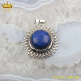 10pcs Natural Turquoise Lapis Stone Beads Pendant Necklace Women Boho Jewelry