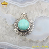 10pcs Natural Turquoise Lapis Stone Beads Pendant Necklace Women Boho Jewelry