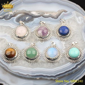 10pcs Natural Turquoise Lapis Stone Beads Pendant Necklace Women Boho Jewelry