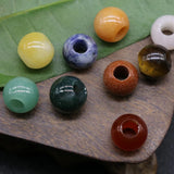 10pcs Natural Agate Stone Large Hole Beads 5mm Abacus Beads Jewelry Making DIY