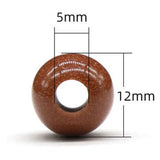 10pcs Natural Agate Stone Large Hole Beads 5mm Abacus Beads Jewelry Making DIY