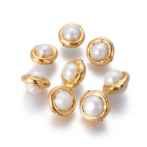 10pcs Cultured Freshwater Pearl Beads 12.5~15mm DIY Jewelry Making