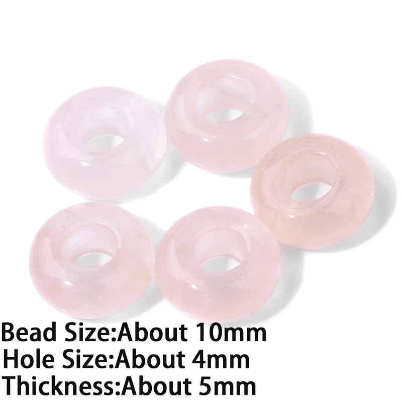 10pcs Natural Stone Beads Abacus Shape Agat Gems Beads DIY Jewelry Bracelet