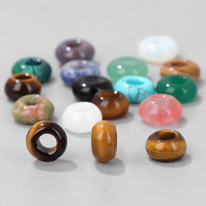 10pcs Natural Stone Beads Abacus Shape Agat Gems Beads DIY Jewelry Bracelet