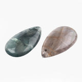 10pcs Natural Fluorite Drop Pendants Charms for DIY Necklace 44.5x27x7mm F80