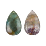 10pcs Natural Fluorite Drop Pendants Charms for DIY Necklace 44.5x27x7mm F80