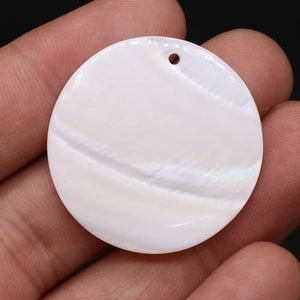 10pcs Shell Round Pendant DIY Jewelry Making