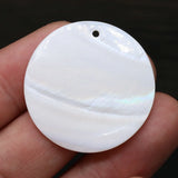 10pcs Shell Round Pendant DIY Jewelry Making