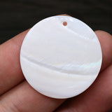 10pcs Shell Round Pendant DIY Jewelry Making