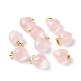 10pcs Gemstone Heart Pendants for Jewelry Making DIY Bracelet Necklace 18x15mm