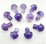 10pcs Natural Gemstone Quartz Crystal Mushroom Shape Charms