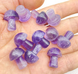 10pcs Natural Gemstone Quartz Crystal Mushroom Shape Charms