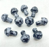 10pcs Natural Gemstone Quartz Crystal Mushroom Shape Charms
