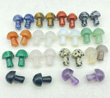 10pcs Natural Gemstone Quartz Crystal Mushroom Shape Charms