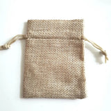 10pcs Natural Linen Jute Drawstring Gift Bags Wedding Party Favor Pouch