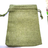 10pcs Natural Linen Jute Drawstring Gift Bags Wedding Party Favor Pouch