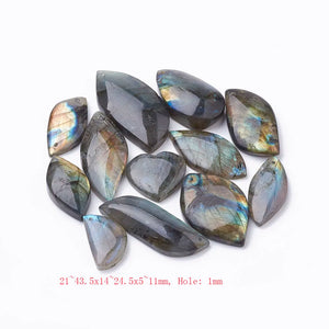 10pcs Natural Labradorite Pendants Mixed Shape DIY Jewelry Accessories