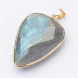 10pcs Natural Labradorite Pendants Mixed Shape DIY Jewelry Accessories