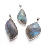 10pcs Natural Labradorite Pendants Mixed Shape DIY Jewelry Accessories