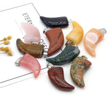 10pcs Agates Opal Watermelon Rose Quartz Stone Pendant Necklace