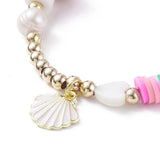 Natural Pearl & Clay Beaded Bracelet Preppy Bohemia Jewelry DIY Decorations