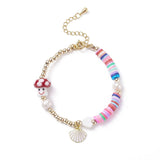 Natural Pearl & Clay Beaded Bracelet Preppy Bohemia Jewelry DIY Decorations