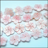 10pcs Natural Pink Shell Flowers Pearl DIY Craft Items for Jewelry Findings