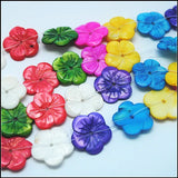10pcs Natural Pink Shell Flowers Pearl DIY Craft Items for Jewelry Findings
