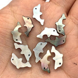 10pcs Sea Shell Dolphin Beads Mother of Pearl Charm Jewelry DIY