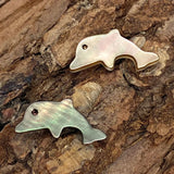 10pcs Sea Shell Dolphin Beads Mother of Pearl Charm Jewelry DIY