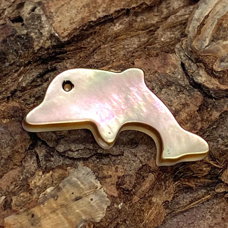 10pcs Sea Shell Dolphin Beads Mother of Pearl Charm Jewelry DIY
