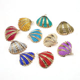 10pcs Natural Shell Beads Scallop Shape for DIY Jewelry Necklace 25-30mm