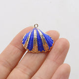 10pcs Natural Shell Beads Scallop Shape for DIY Jewelry Necklace 25-30mm