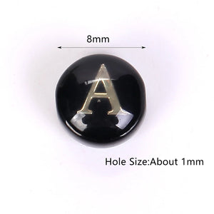 10pcs Shell Letter Spacer Beads for Jewelry Making DIY Necklace Bracelet