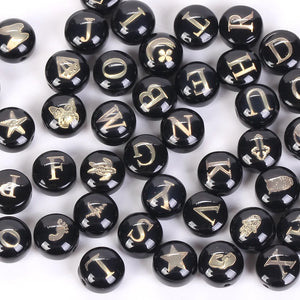 10pcs Shell Letter Spacer Beads for Jewelry Making DIY Necklace Bracelet