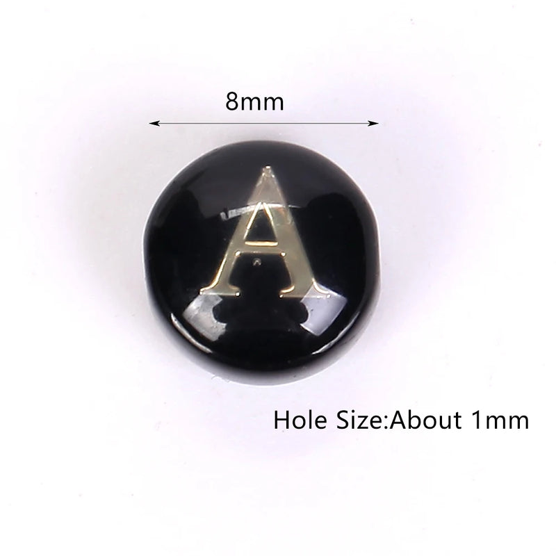 10pcs Shell Letter Spacer Beads for Jewelry Making DIY Necklace Bracelet