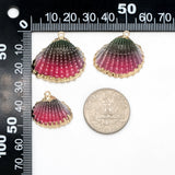 10pcs Plated Shell Pendants, Beach Theme Jewelry Supplies