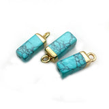 10pcs Natural Stone Amethyst Malachite Quartz Pendants Charms for Jewelry Making