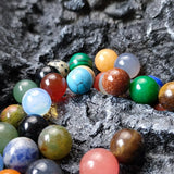 10pcs Natural Stone Beads 10mm Opal Ball Charm DIY Earrings Necklace