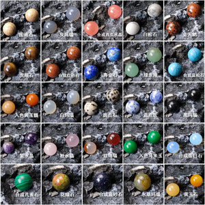 10pcs Natural Stone Beads 10mm Opal Ball Charm DIY Earrings Necklace