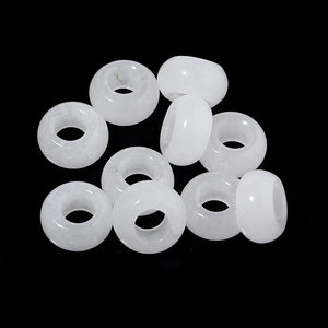 10pcs Natural Stone Agate Abacus Beads for Jewelry Making DIY