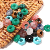 10pcs Natural Stone Agate Abacus Beads for Jewelry Making DIY