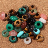 10pcs Natural Stone Agate Abacus Beads for Jewelry Making DIY