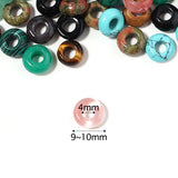 10pcs Natural Stone Agate Abacus Beads for Jewelry Making DIY