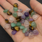 10pcs Green Aventurine Necklace Pendant 10mm Crystal Charms Jewelry DIY
