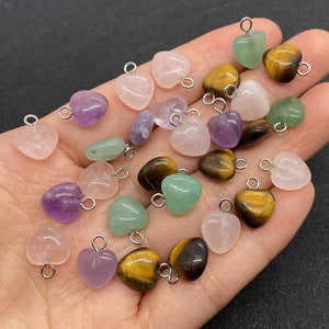 10pcs Green Aventurine Necklace Pendant 10mm Crystal Charms Jewelry DIY